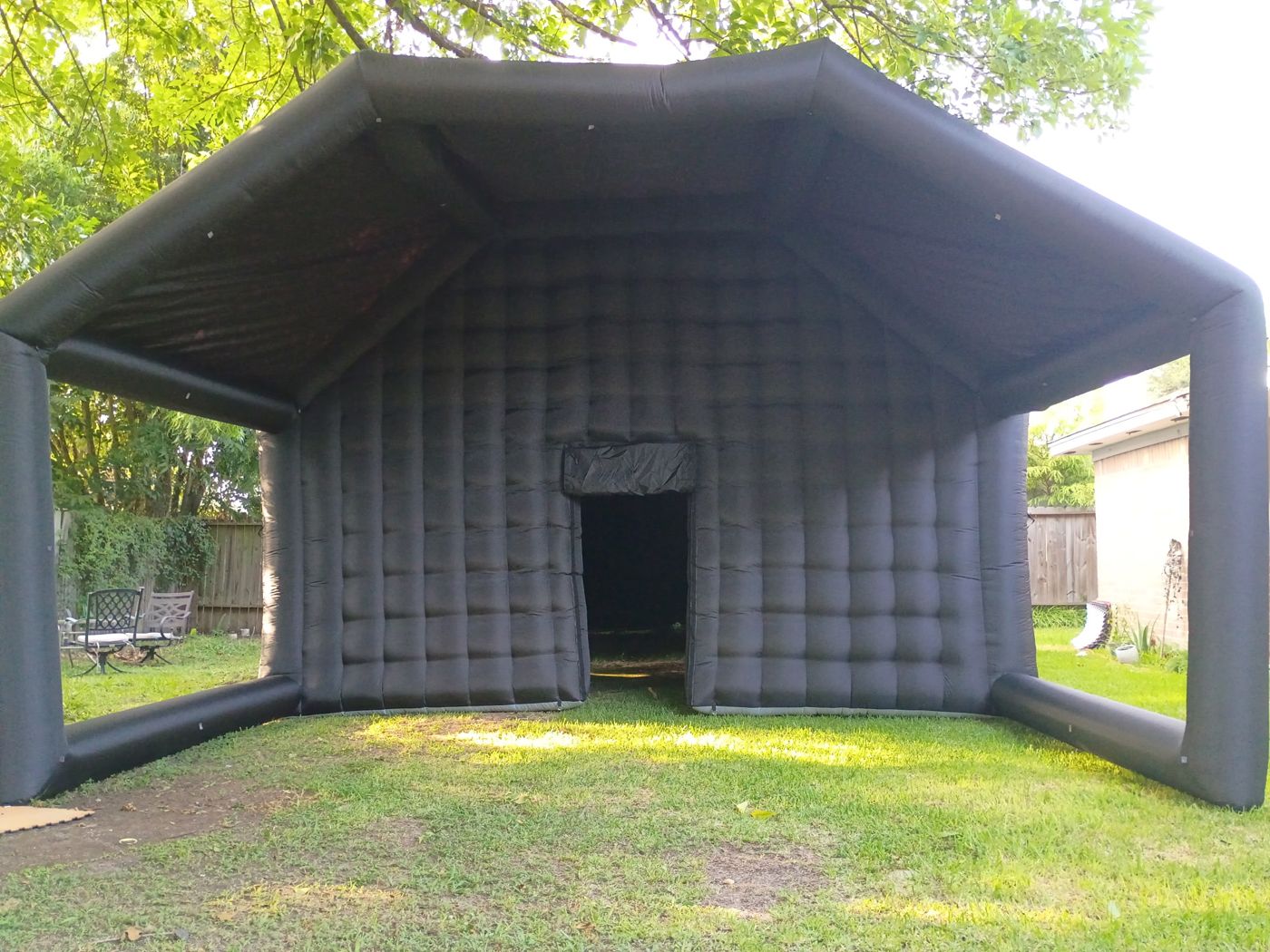 39 foot black inflatable party tent